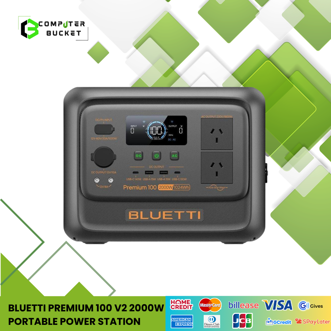 Bluetti PREMIUM 100 V2 2000W Portable Power Station 1024Wh Battery AC