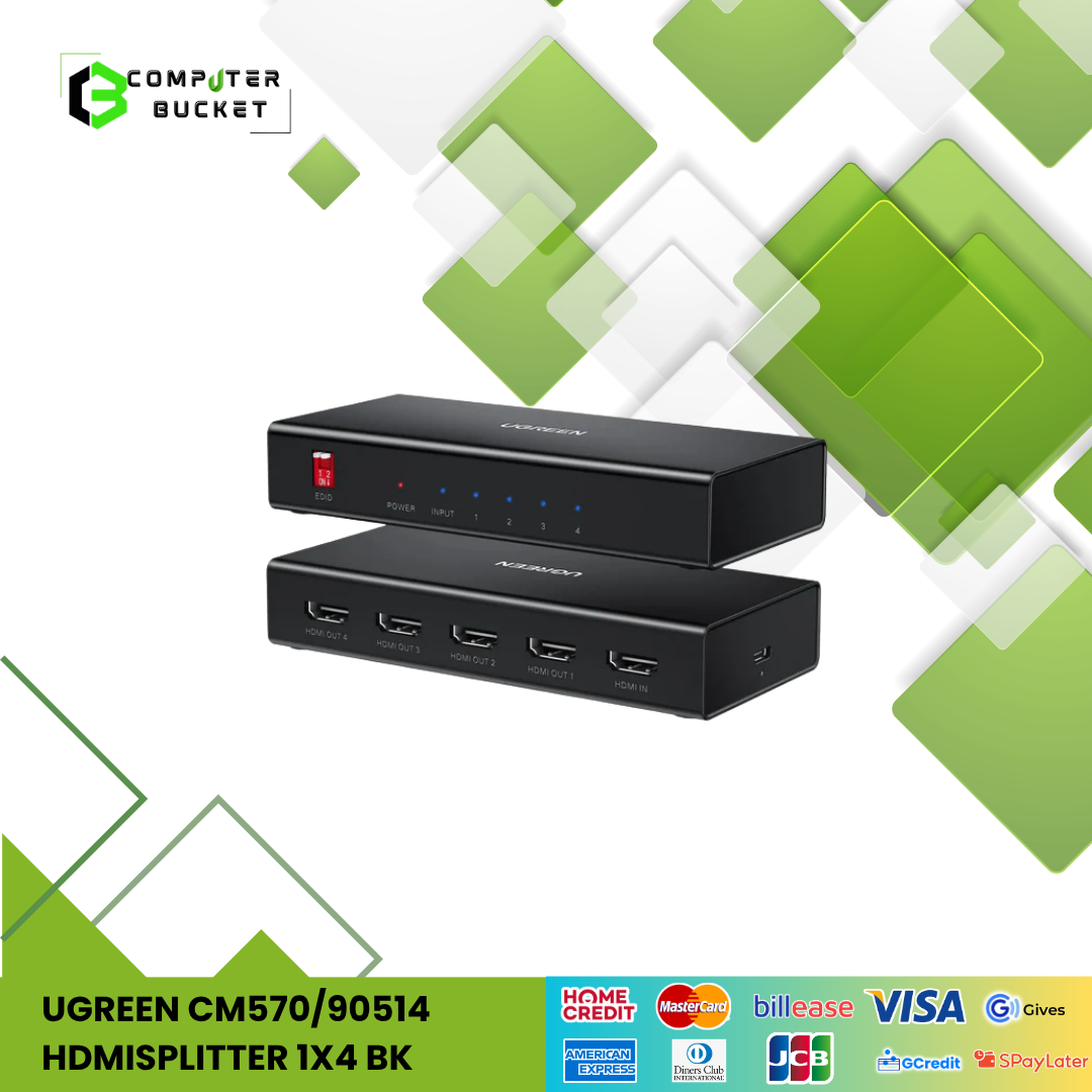 UGREEN CM570/90514 HDMISPLITTER 1X4 BK