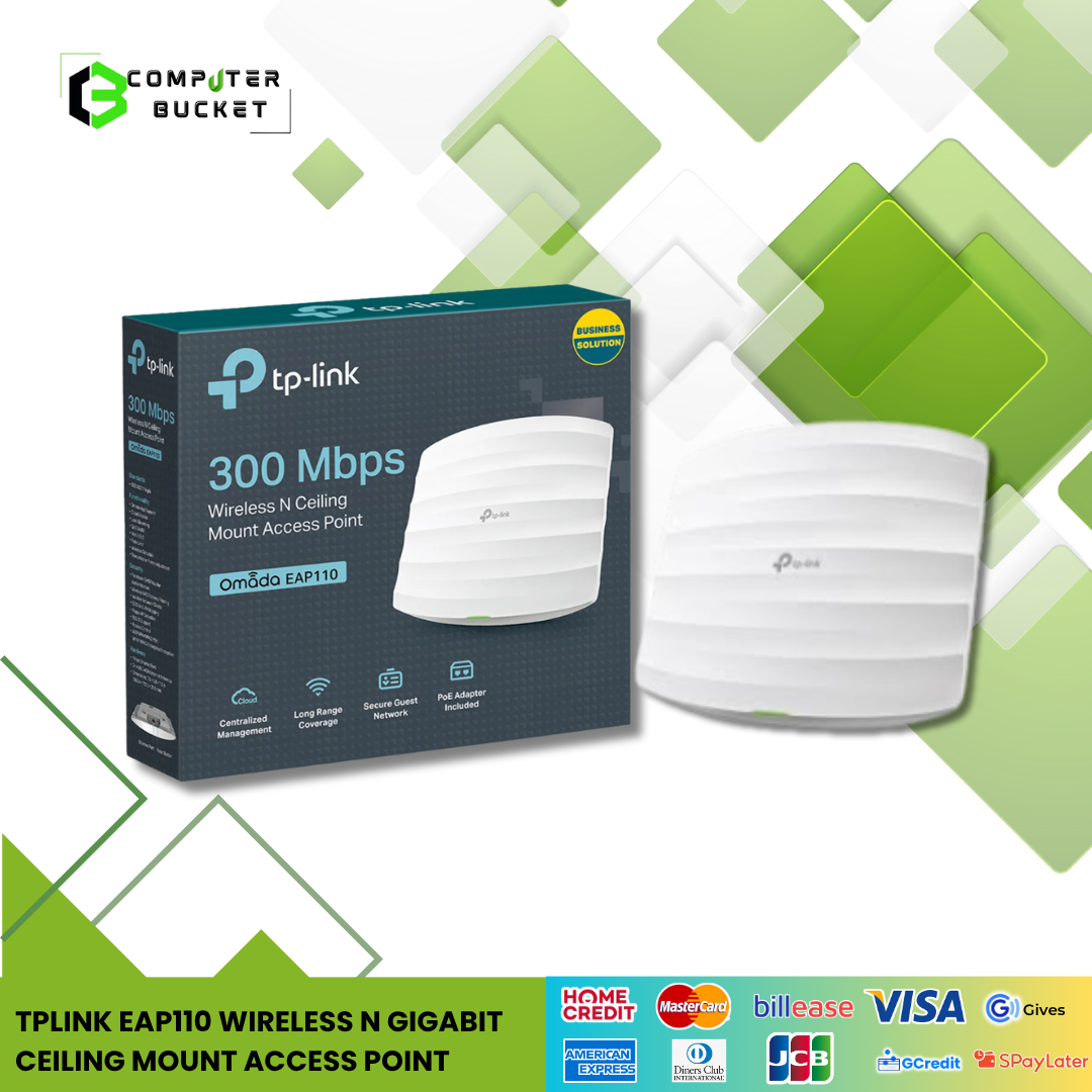 TPLINK EAP110 WIRELESS N GIGABIT CEILING MOUNT ACCESS POINT