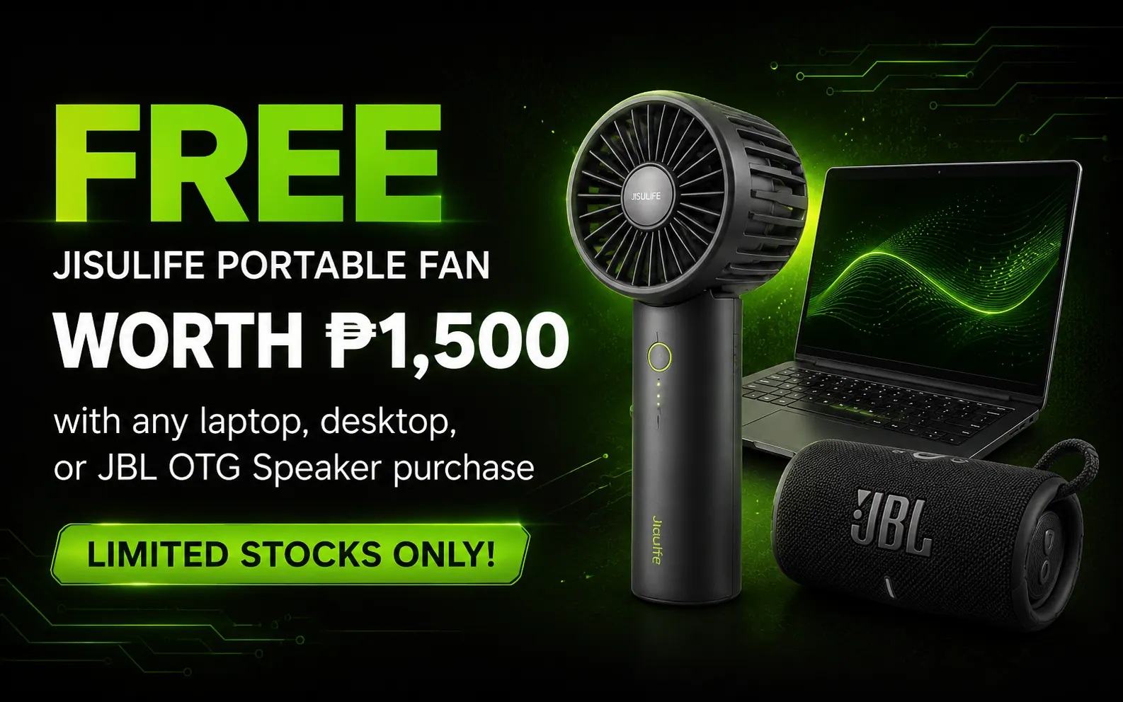 Free Jisulife portable fan promotion