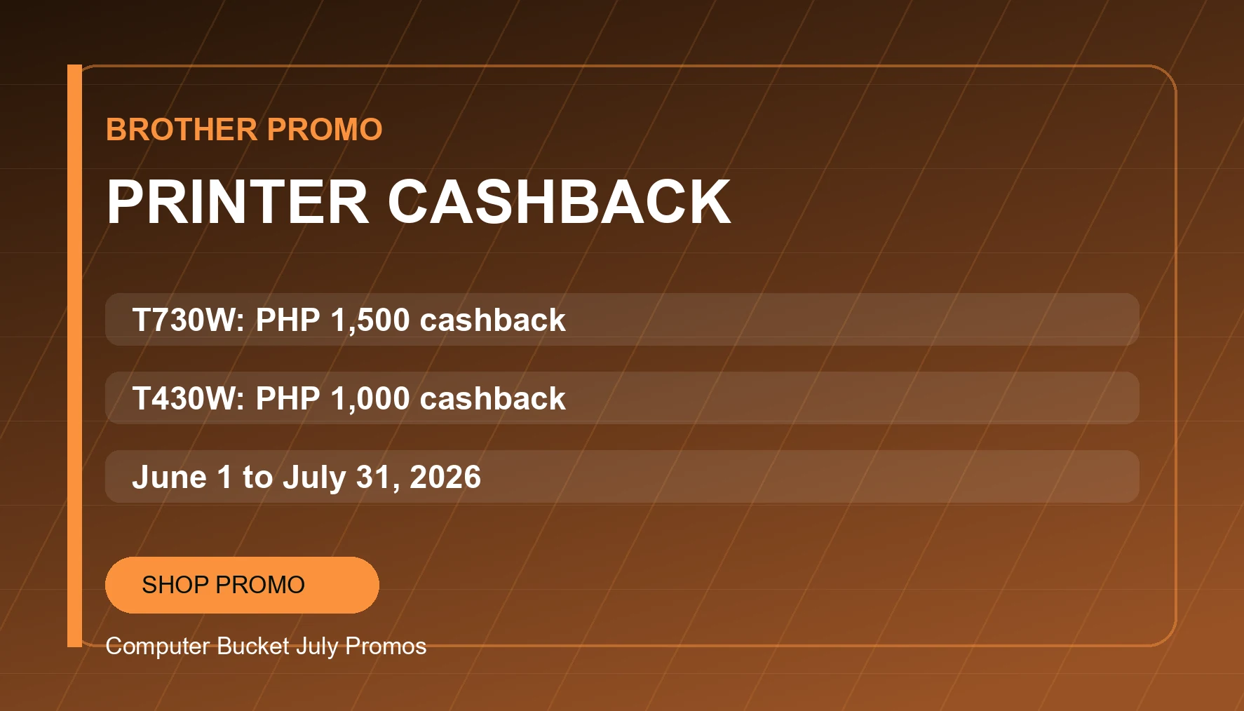 Brother Printer Cashback Promo