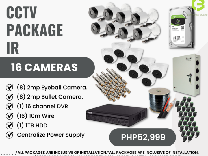 CCTV PACKAGE IR 16 CAMERAS