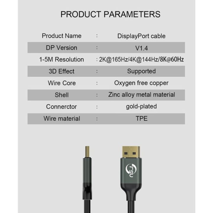 FSU-3m-Displayport-DP-To-DP-Cable-4