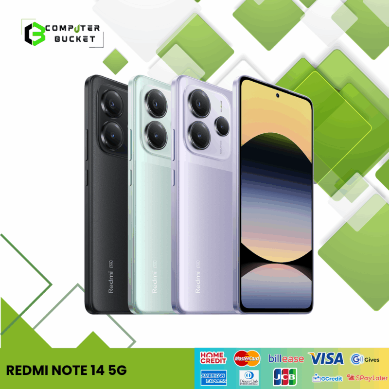 Redmi Note 14 5G FREE TUMBLER | EARPHONE | WIRELESS POWERBANK | PHONE STAND | TEMPERED GLASS