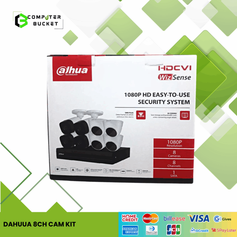 Dahua Kit 8 CH CCTV Kit 1080p HD 2MP Camera DVR Complete CCTV Package
