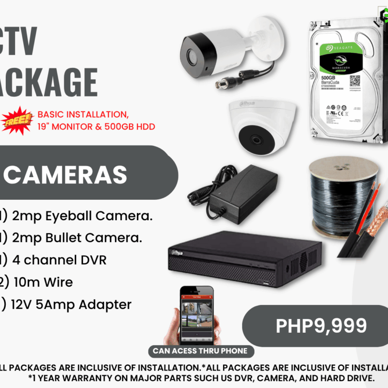 CCTV PACKAGE 2 CAMERAS