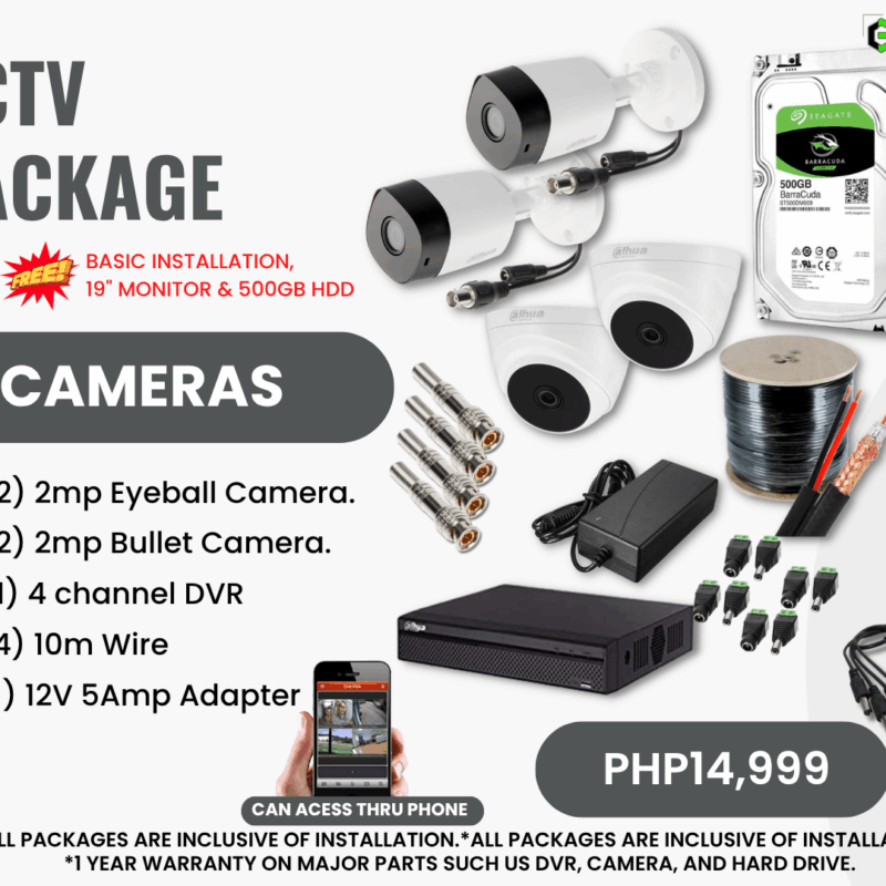 CCTV PACKAGE 4 CAMERAS