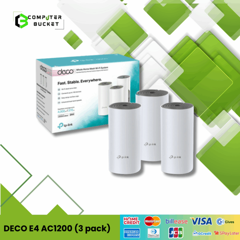 DECO E4 (3-PACK) AC1200 WHOLE HOME MESH WI-FI SYSTEM