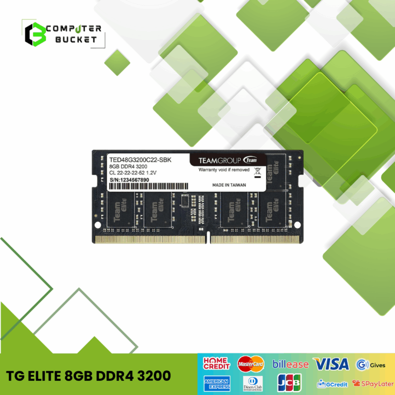 TEAM GROUP ELITE 8GB DDR4 2666MHz | 3200MHz SODIMM