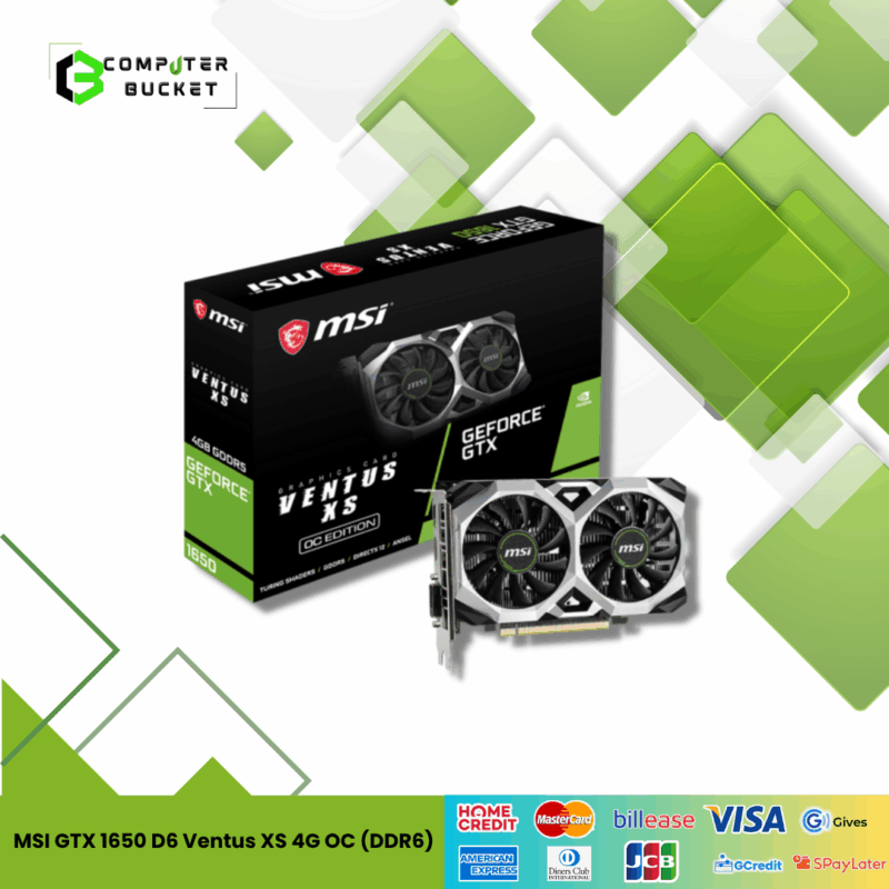 MSI GTX 1650 D6 Ventus XS 4G OC  (DDR6)