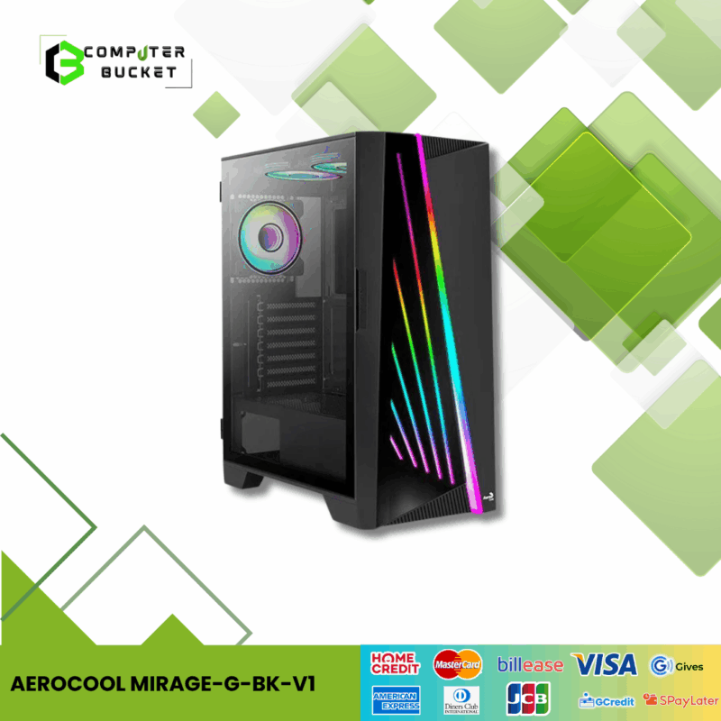 AEROCOOL MIRAGE-G-BK-V1 MID TOWER CASE