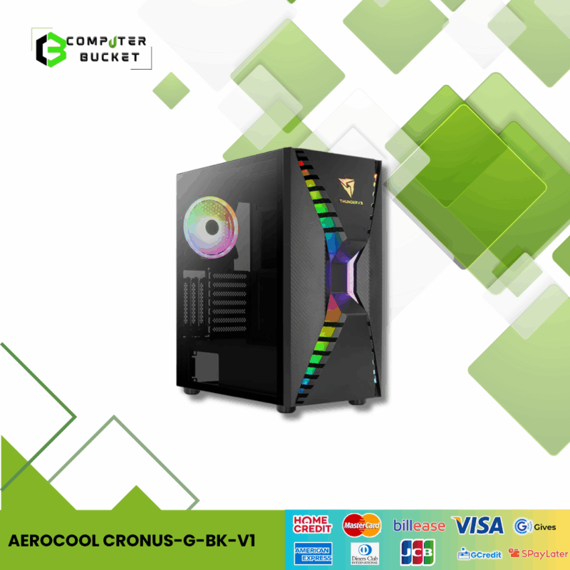 AEROCOOL CRONUS-G-BK-V1 MID TOWER CASE