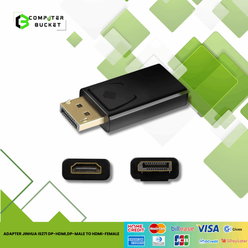ADAPTER JINHUA IS271 DP-HDMI,DP-MALE TO HDMI-FEMALE