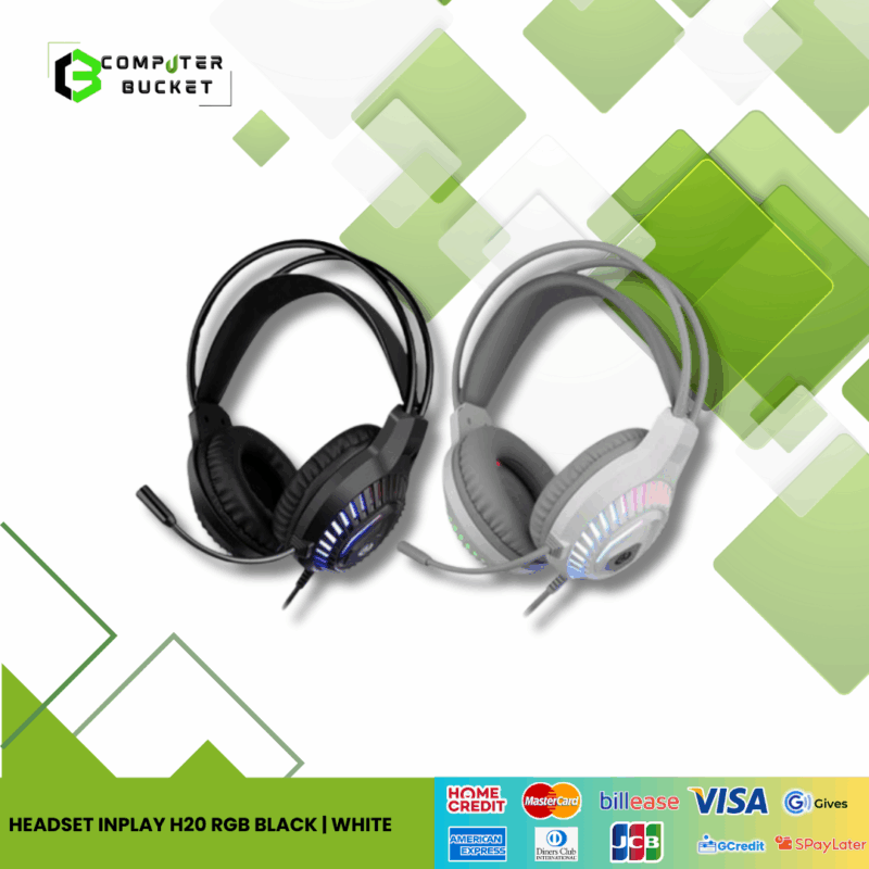 HEADSET INPLAY H20 RGB BLACK | WHITE