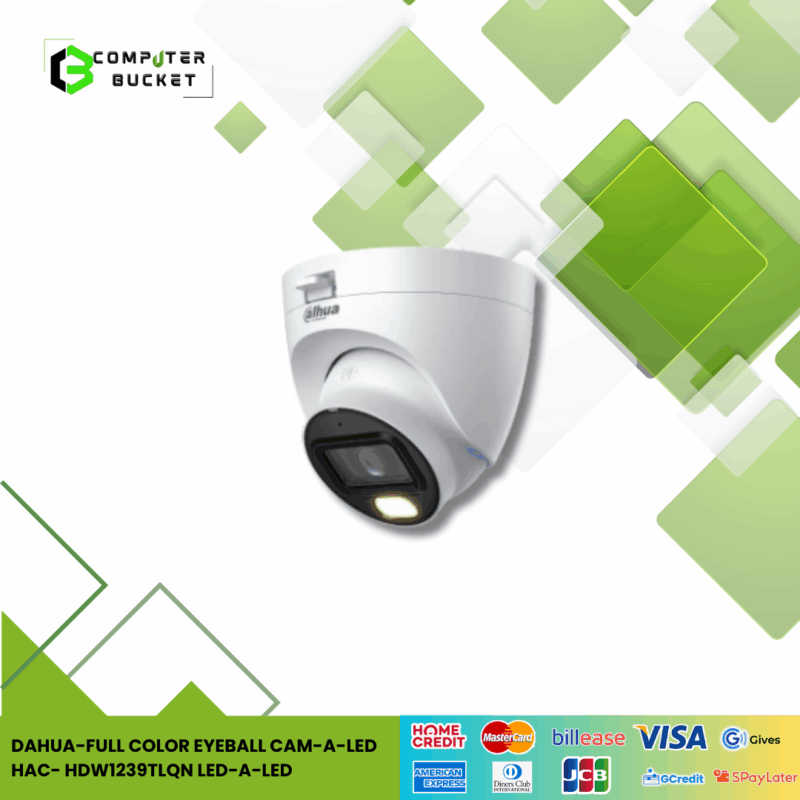 DAHUA-FULL COLOR EYEBALL CAM-A-LED HAC- HDW1239TLQN LED-A-LED