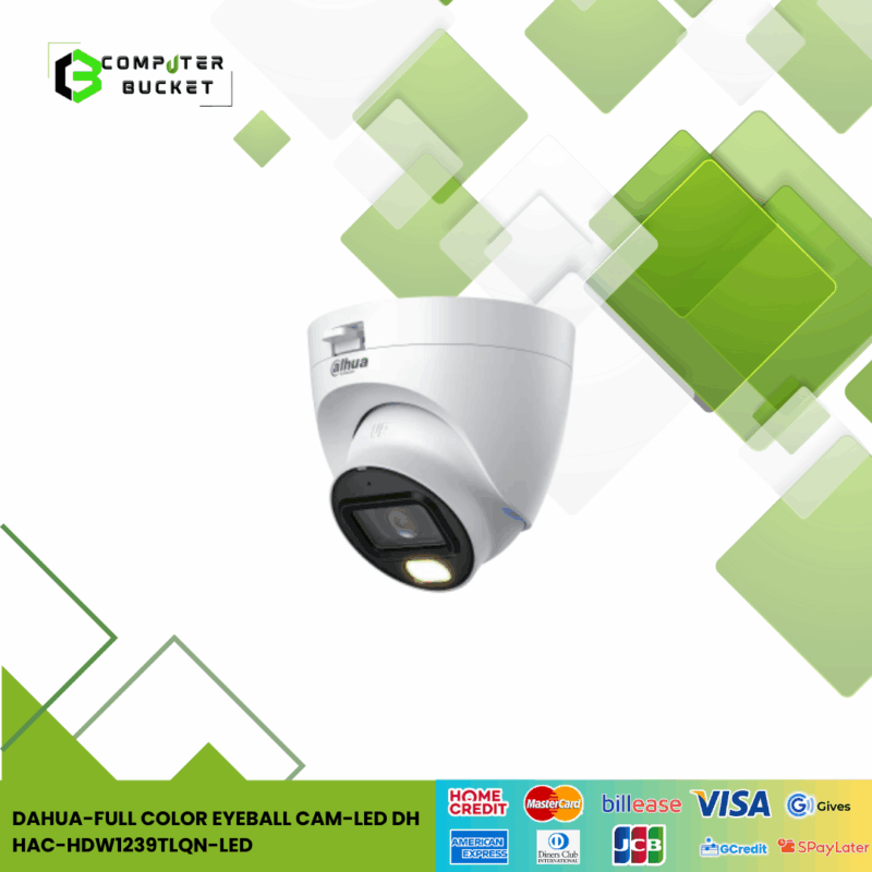 DAHUA-FULL COLOR EYEBALL CAM-LED DH-HAC-HDW1239TLQN-LED