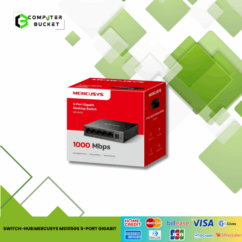 SWITCH-HUB MERCUSYS MS105GS 5-PORT GIGABIT