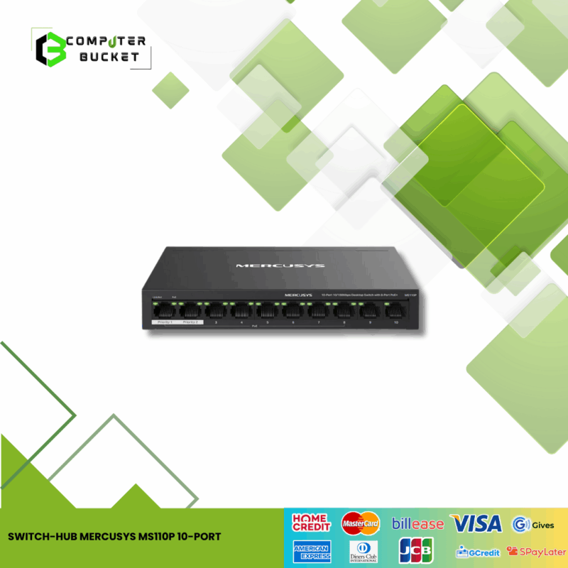 SWITCH-HUB MERCUSYS MS110P 10-PORT