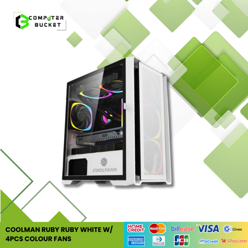 COOLMAN RUBY RUBY WHITE W/ 4PCS COLOUR FANS