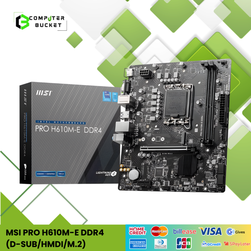 MSI PRO H610M-E DDR4 (D-SUB/HMDI/M.2)