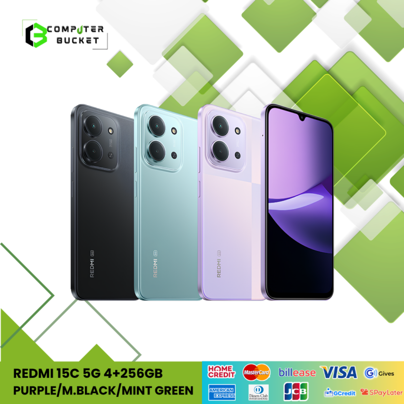 REDMI 15C 5G 4+256GB PURPLE/M.BLACK/MINT GREEN
