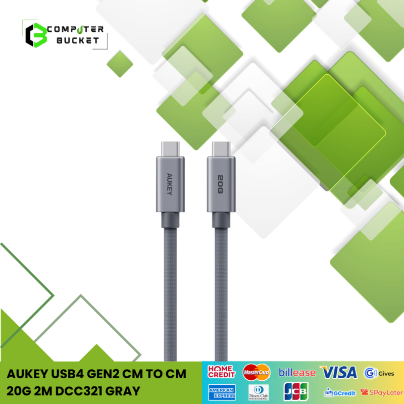 AUKEY USB4 GEN2 CM TO CM 20G 2M DCC321 GRAY