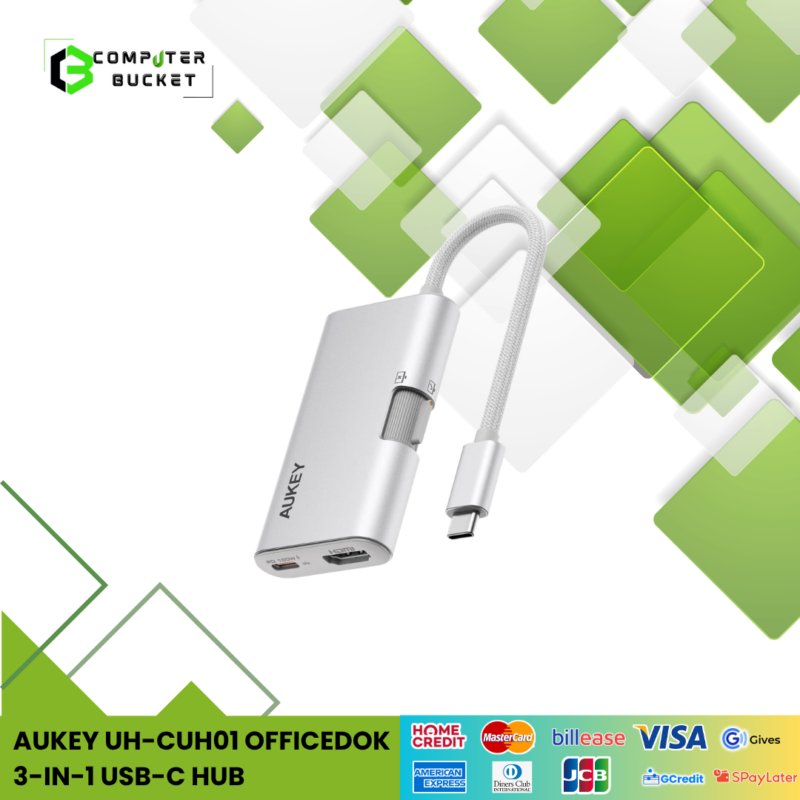 AUKEY UH-CUH01 OFFICEDOK 3-IN-1 USB-C HUB