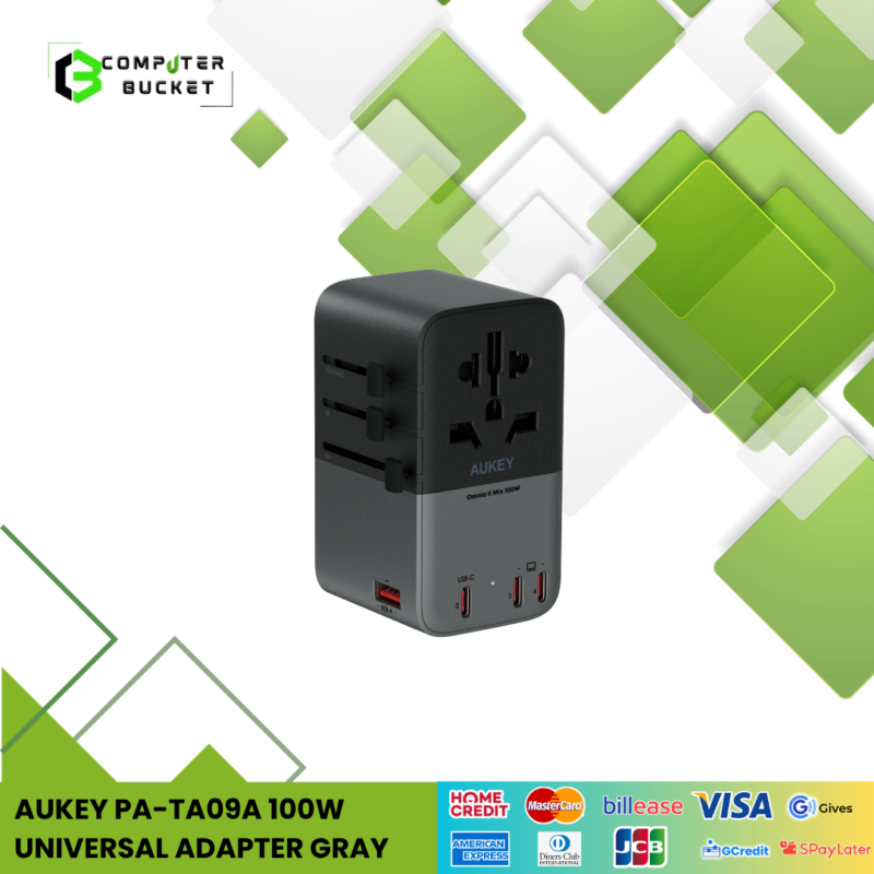 AUKEY PA-TA09A 100W UNIVERSAL ADAPTER GRAY