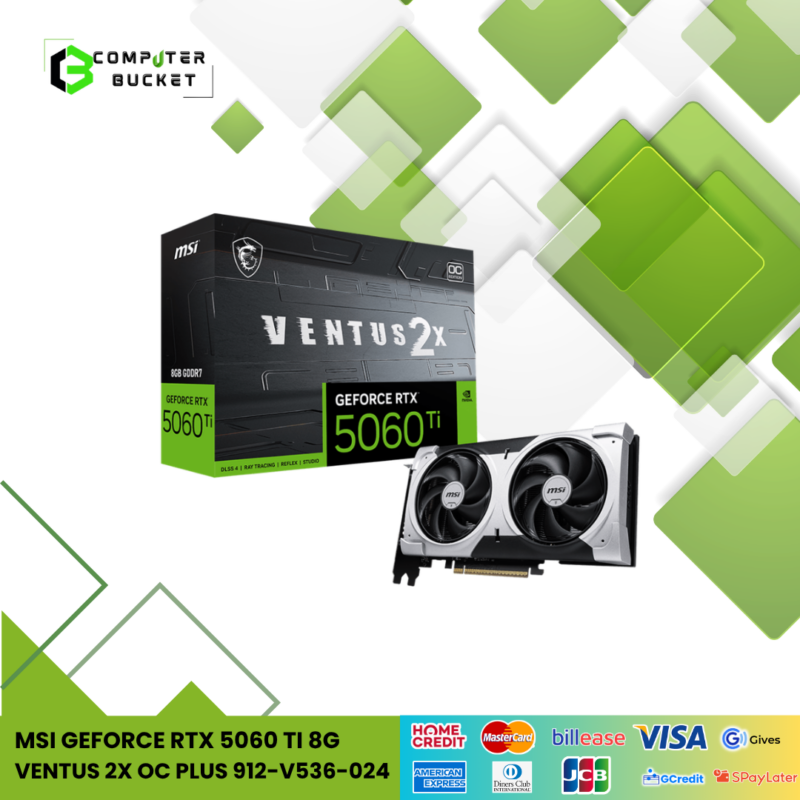 MSI GEFORCE RTX 5060 TI 8G VENTUS 2X OC PLUS 912-V536-024