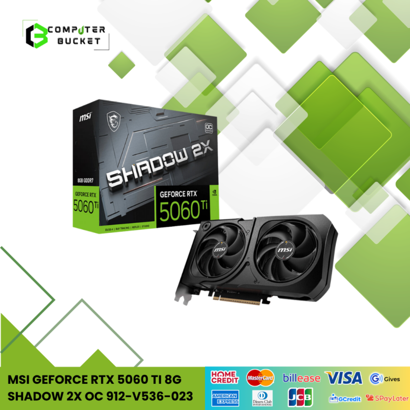MSI GEFORCE RTX 5060 TI 8G SHADOW 2X OC 912-V536-023